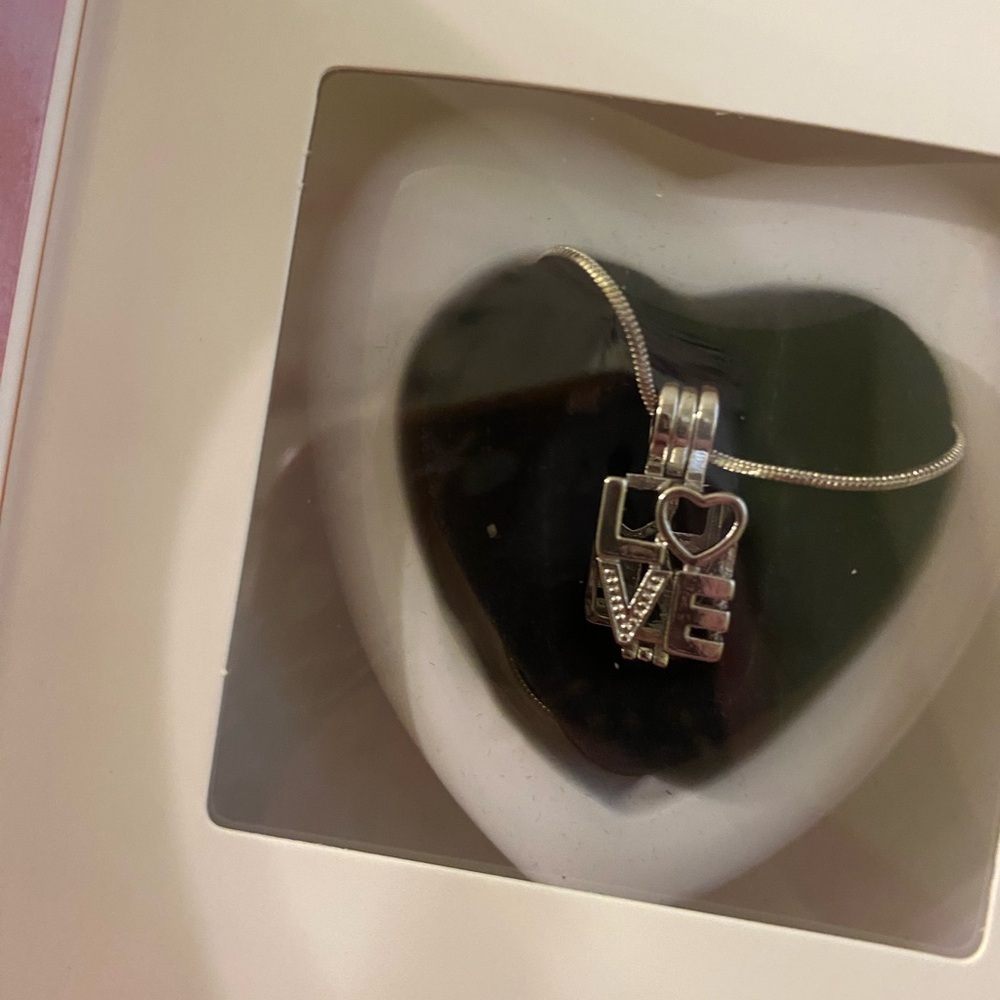 FIRST OFFER GETS IT Precious Pearl Love Cage Necklace - Picture 3 of 4